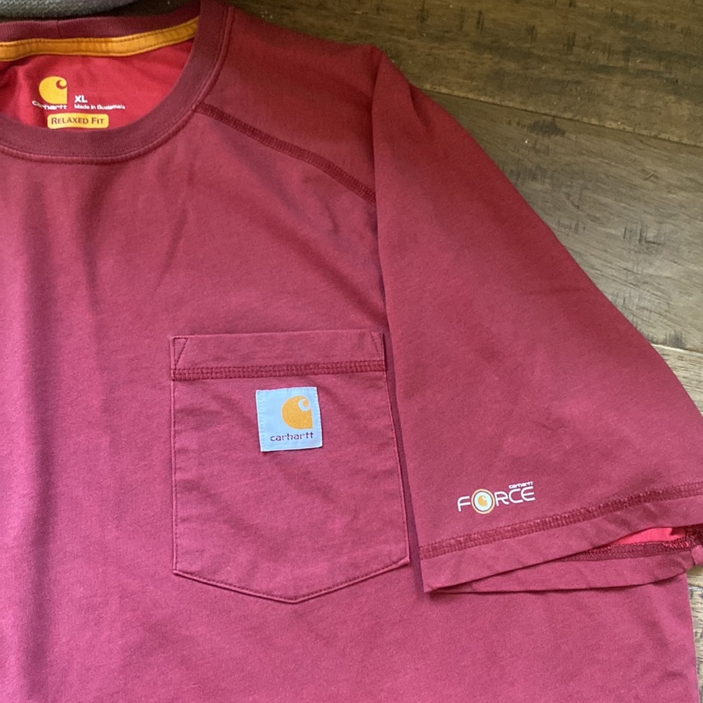 Carhartt Relaxed Fit Tee Red XL Carhartt WIP Pocket T-shirt Delmont